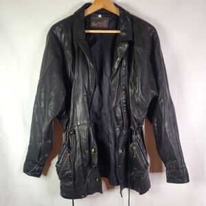 Fitted 80s Black Leather Women's Jacket